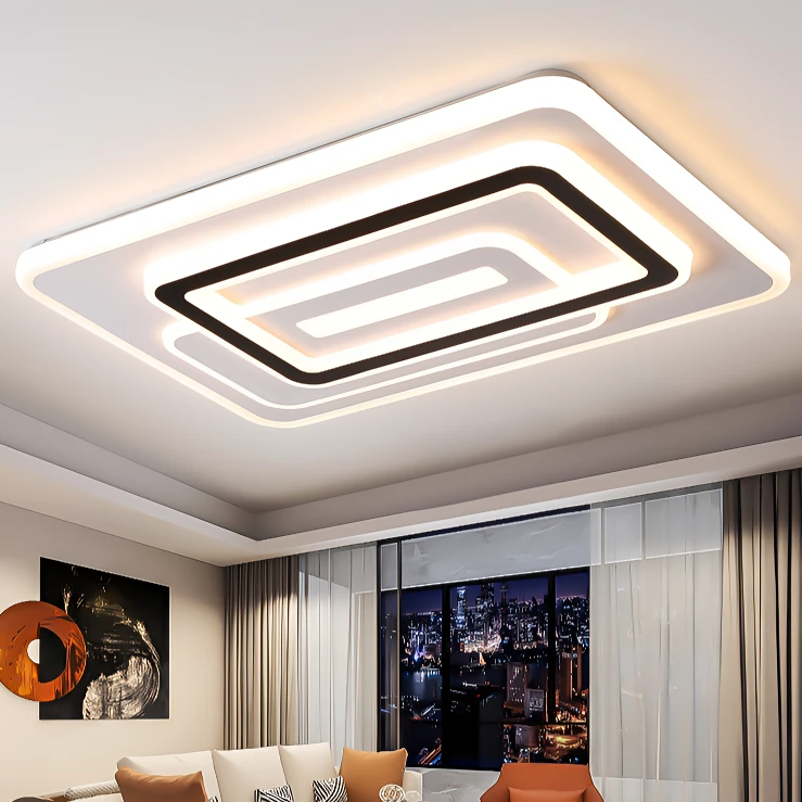 LED吸顶灯长方形客厅灯圆形卧室灯简约现代大气主卧灯具餐厅灯饰