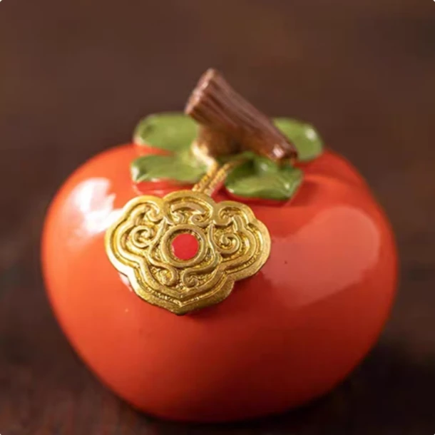 心名茶器 柿柿如意香插-5849