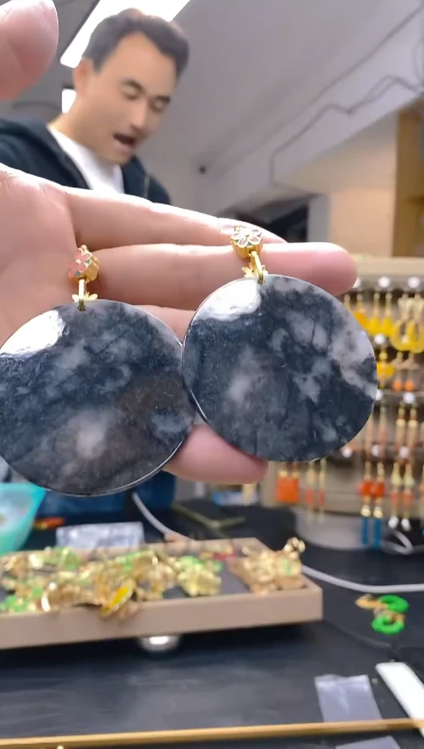 【闪购商品】翡翠耳饰合金218翡翠耳钩