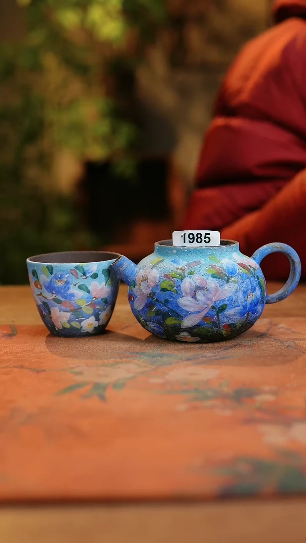 【闪购商品】瓷片1985景德镇手工手绘釉下彩高温瓷