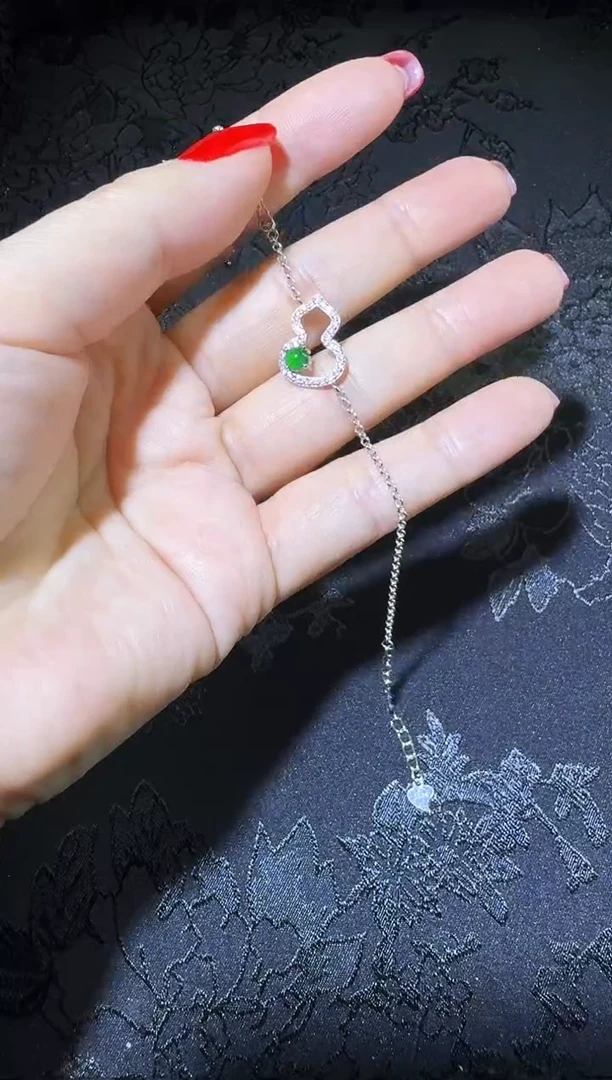 【闪购商品】翡翠手链银S925镶嵌手链
