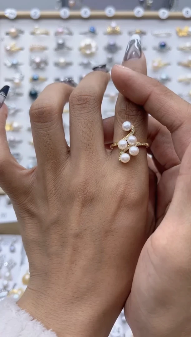 【闪购商品】淡水珍珠戒指合金102