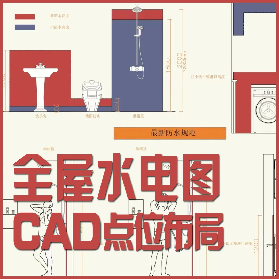 全屋插座定位大全 CAD水电 - 室内设计
