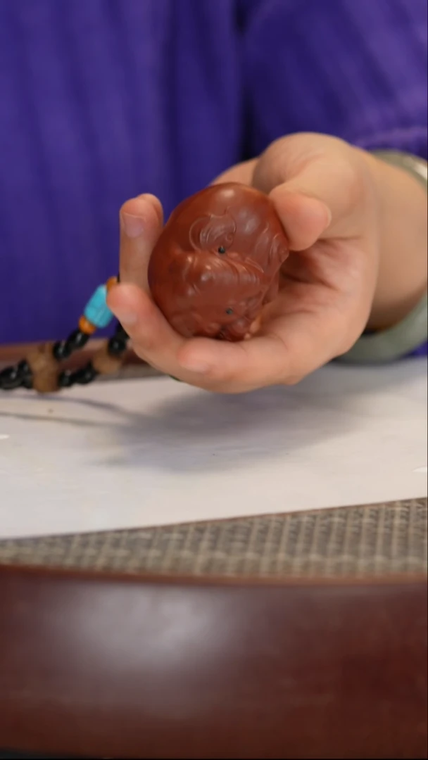 【闪购商品】紫砂茶宠大红袍大象手把件