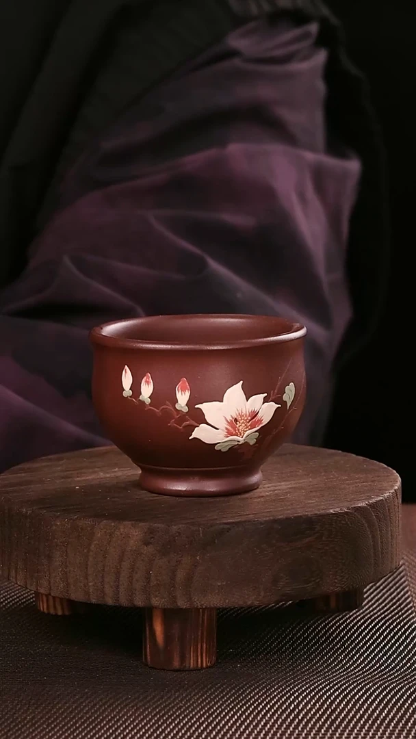 茶杯紫砂紫砂刻绘主人杯26