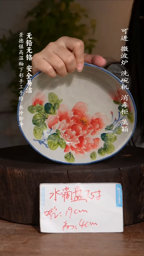 碗陶瓷景德镇高温瓷釉下彩手绘陶瓷