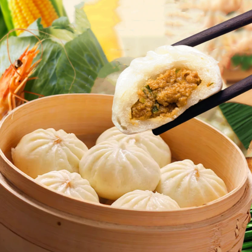 【拍7笼送8笼共15笼104个以上4斤4包】鲜肉小笼包蒸煎包现包顺丰N1