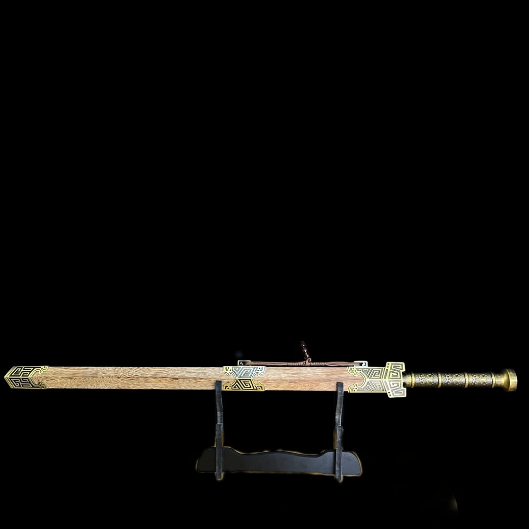 【秦王• 汉剑】龙泉宝剑真剑合金装杉花梨木剑身正品未开刃