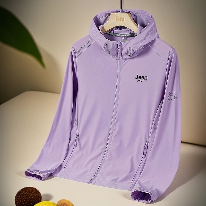 Jeep防晒衣女款夏季薄款冰丝透气防紫外线户外皮肤衣