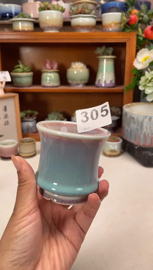 瓷片305知木小芳花盆