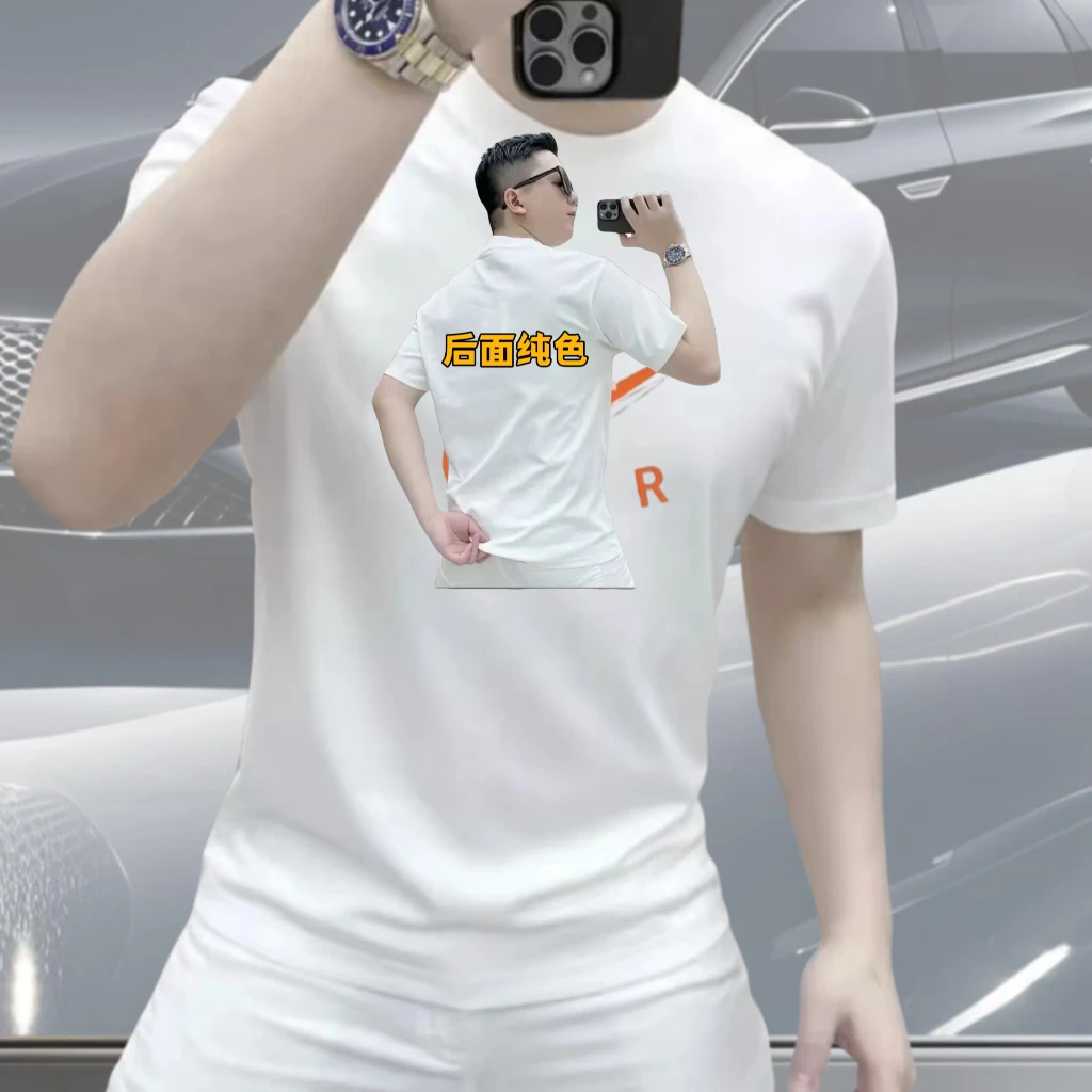 夏季潮牌新款休闲男士纯棉宽松短袖T恤圆领个性青年透气半袖上衣