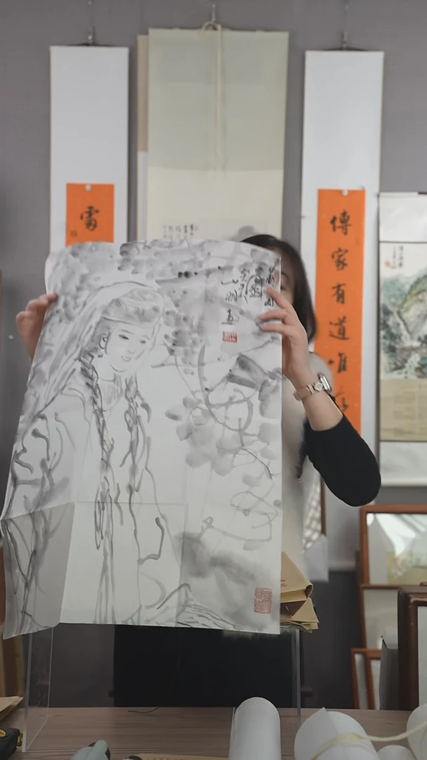 【闪购商品】书法吴老师 《人物》3平尺 纸芯