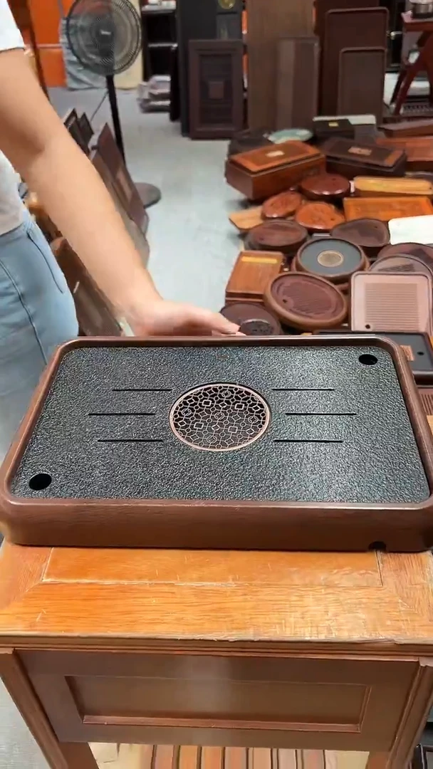 新品福利石材长39cm*宽26cm茶盘茶盘