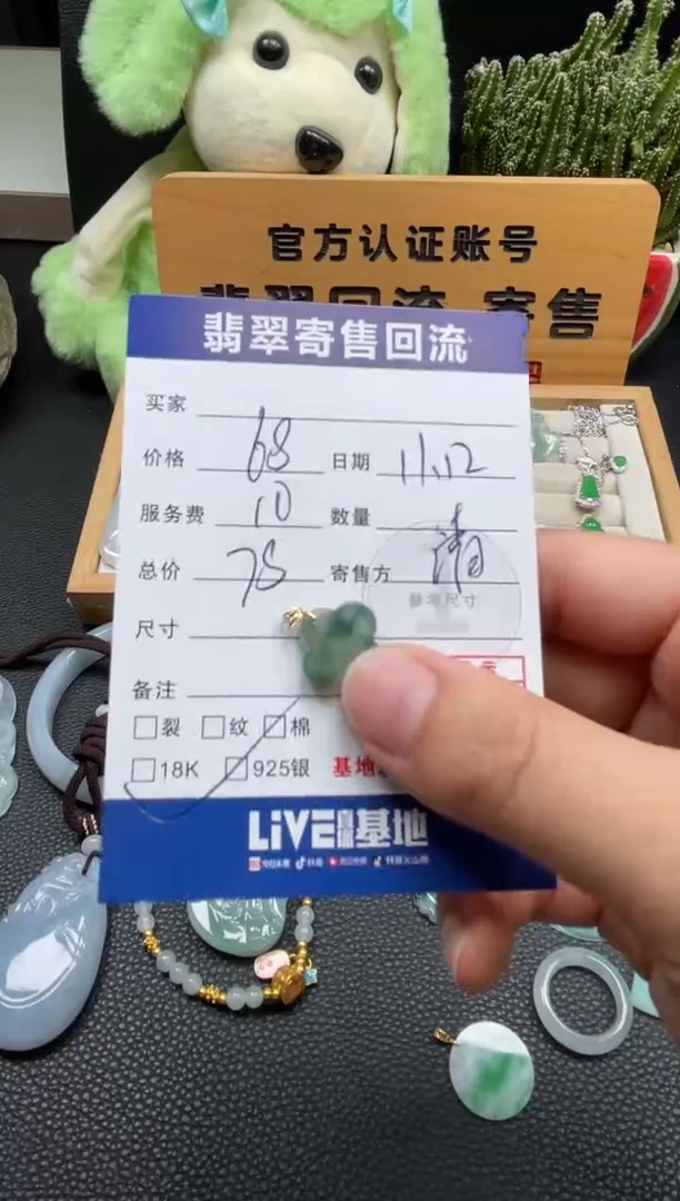 颈饰18K金镶嵌翡翠10150452