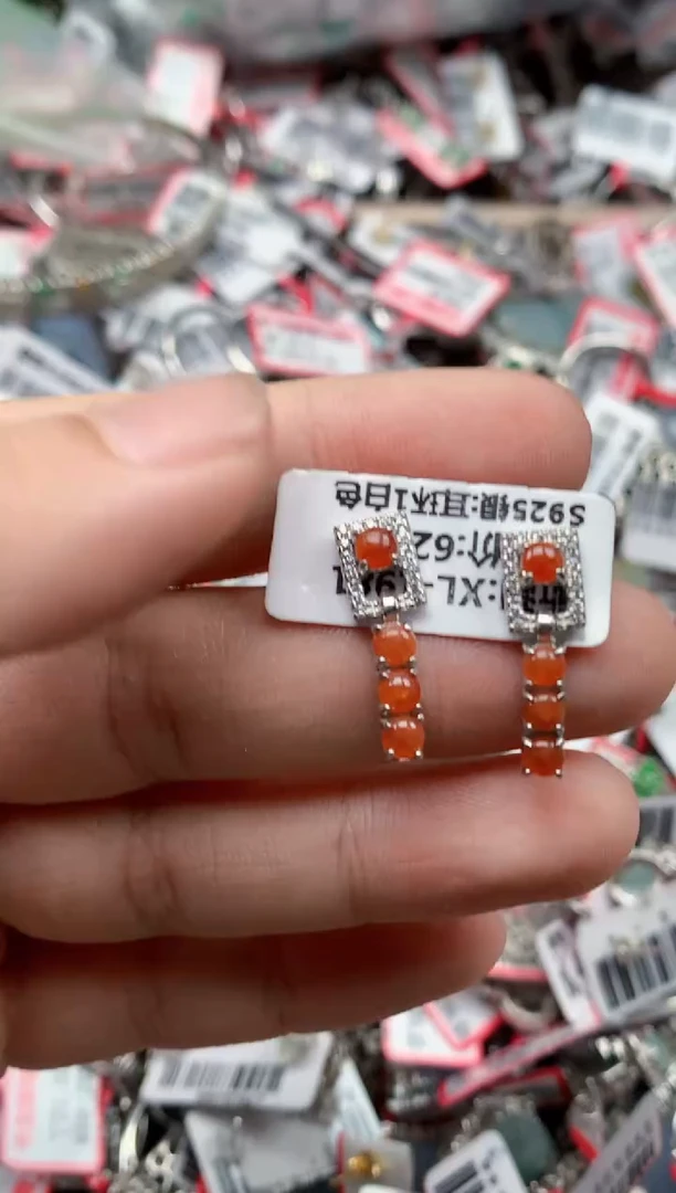 银S925镶嵌戒指翡翠天然A货缅甸翡翠