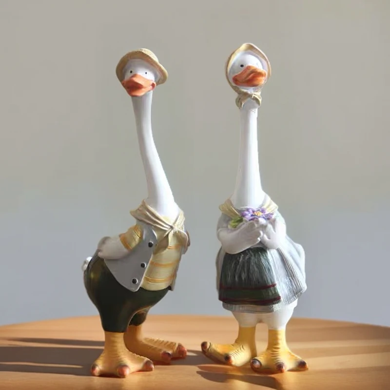 史克森美式乡村一家鸭子摆件法式田园户外家居装饰品阳台花园装饰