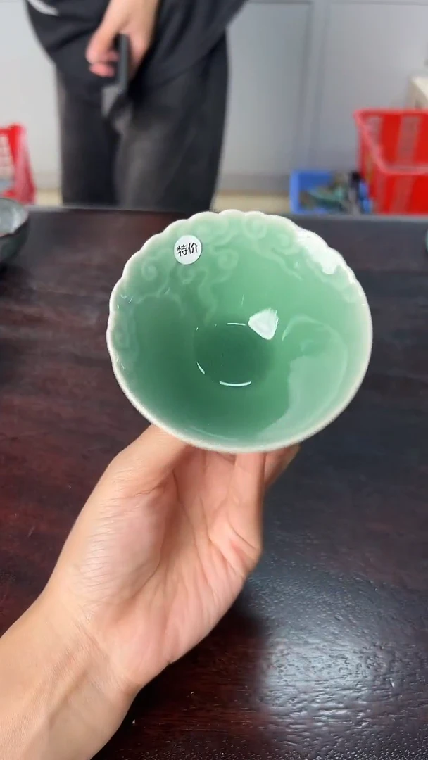 龙泉云间青瓷小米茶器