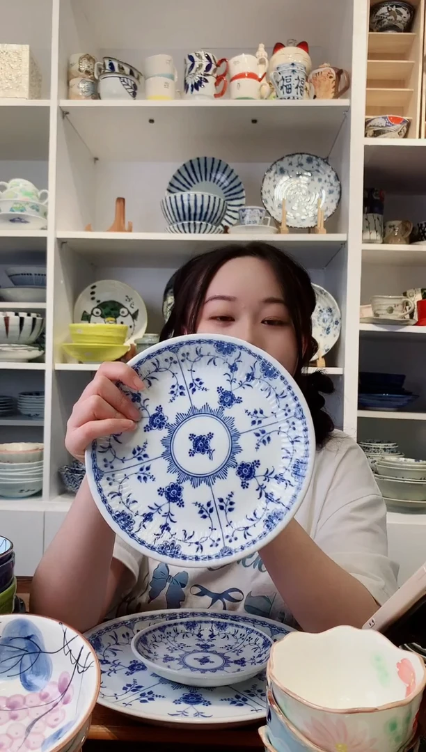 陶瓷bloom系列青花中盘