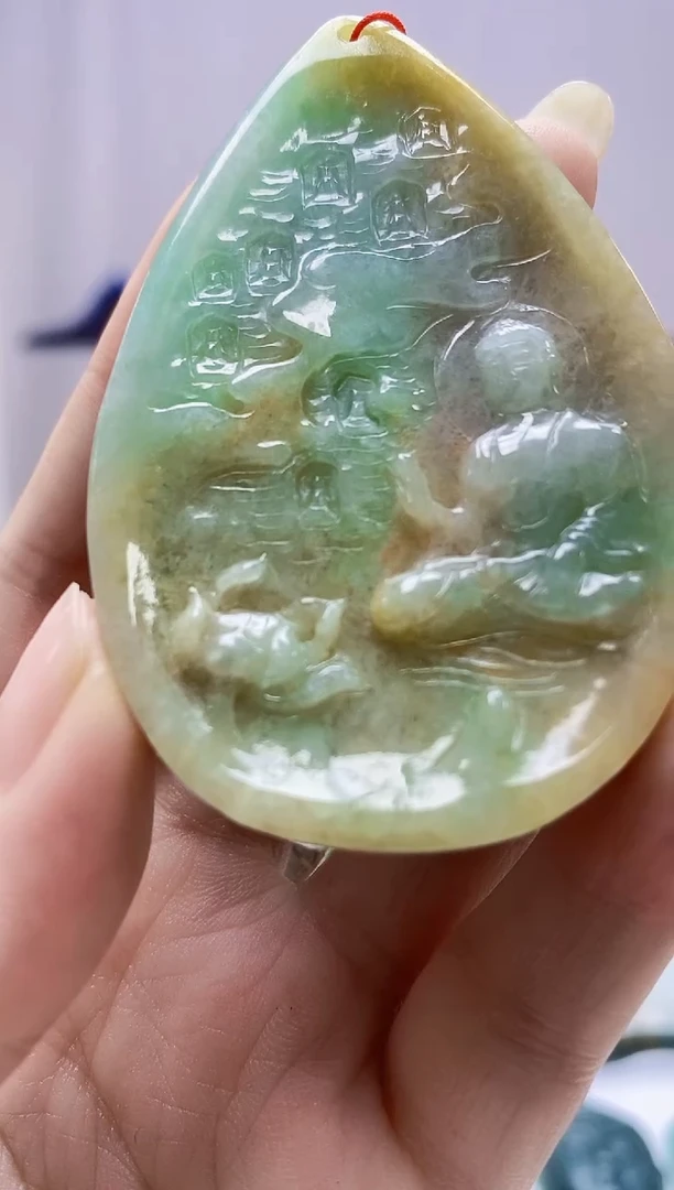 定制翡翠未镶嵌4852DD-毛货挂件72