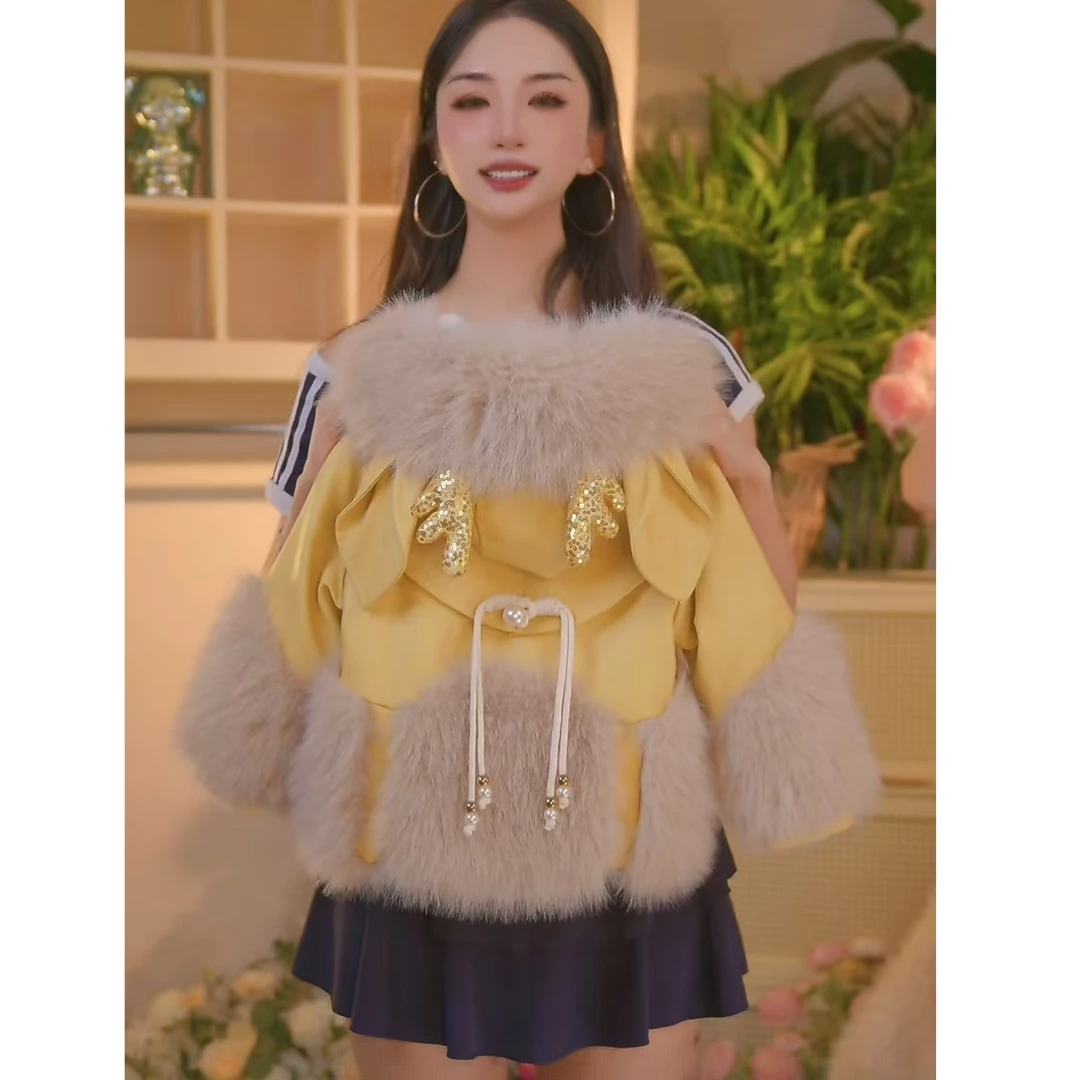 洛茵【麋鹿】2025新款冬款女童洋气时尚加厚外套MF1010