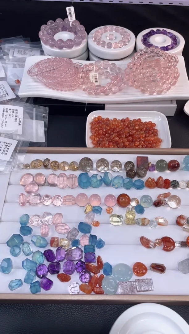 未镶嵌珠宝半成品水晶【S01】金太阳7mm  多样性随2颗