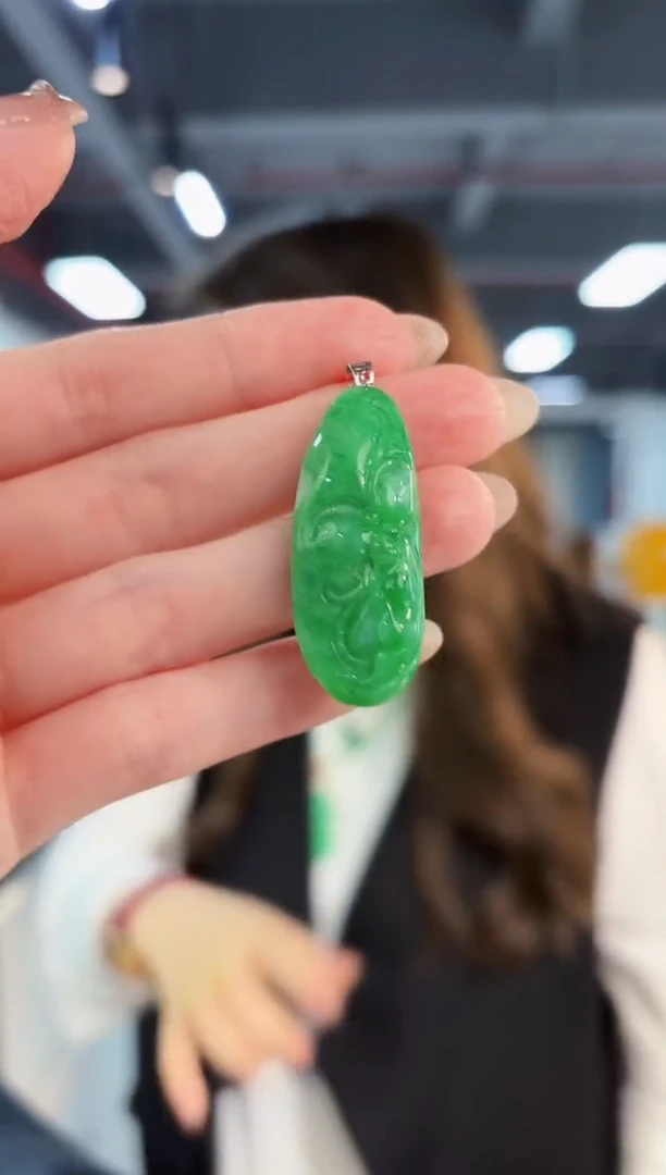 【闪购商品】翡翠颈饰18K金镶嵌缅料A货/支持复检/一件