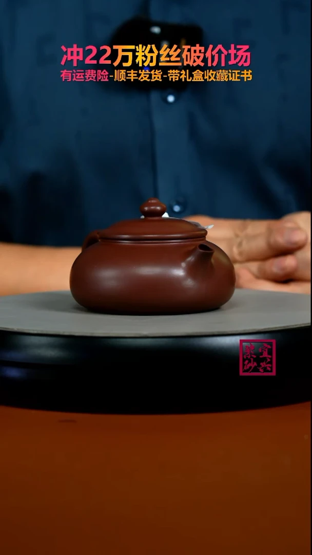 茶壶紫砂李传荣S级龙血砂光素寒江180CC
