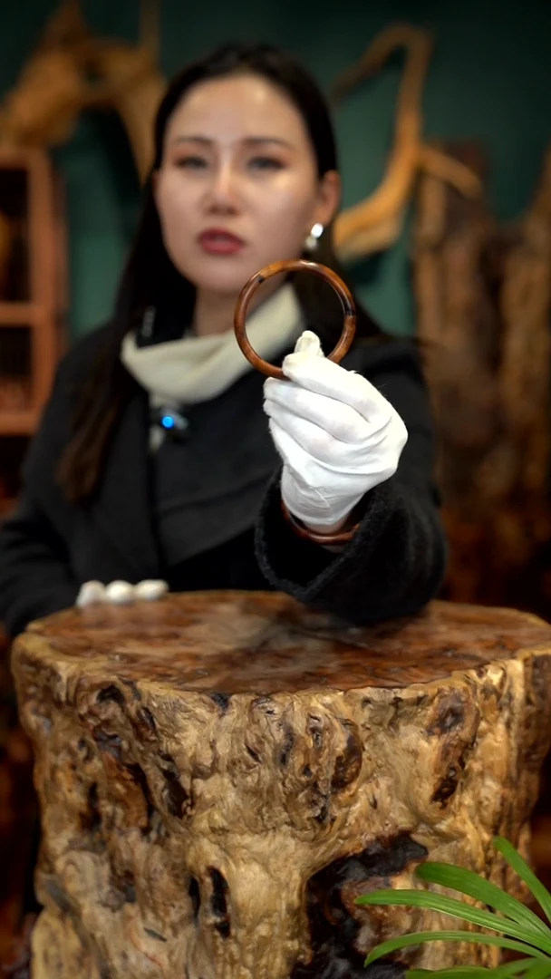 木雷击枣木手镯(卡58)