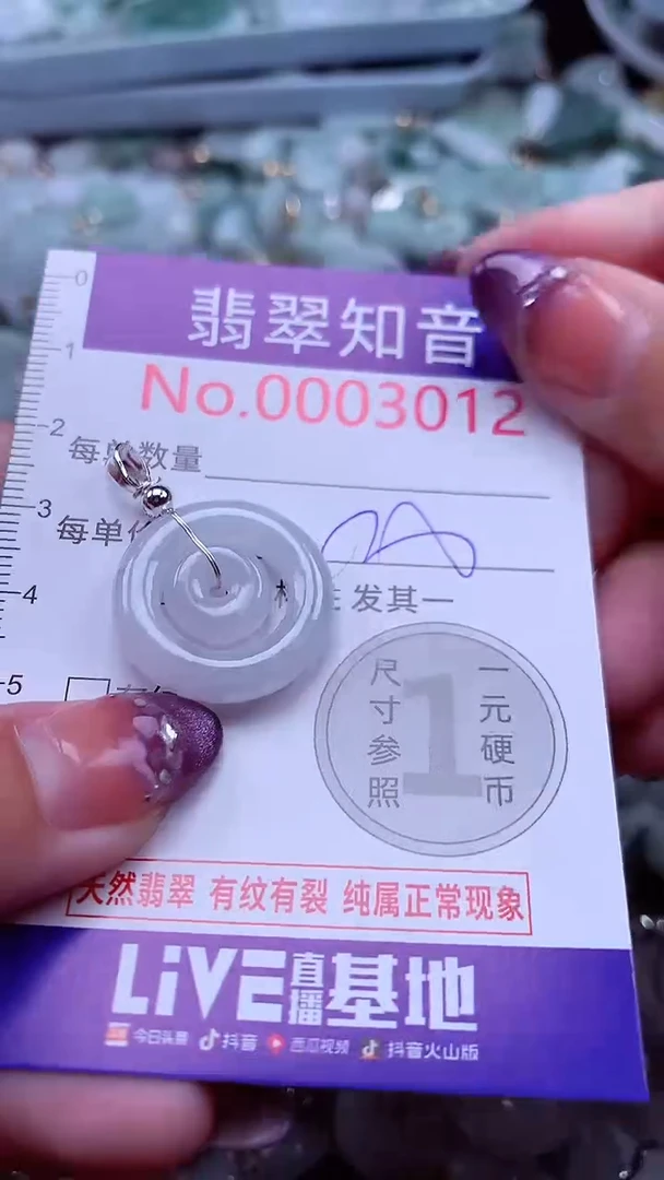翡翠未镶嵌吊坠(不含链)3012