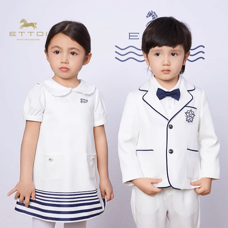 【朗姿集团】ETTOI儿童小西装春新款男童外套男宝高端周岁礼服l