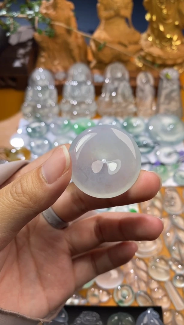 【闪购商品】定制翡翠未镶嵌平安扣35*6.1