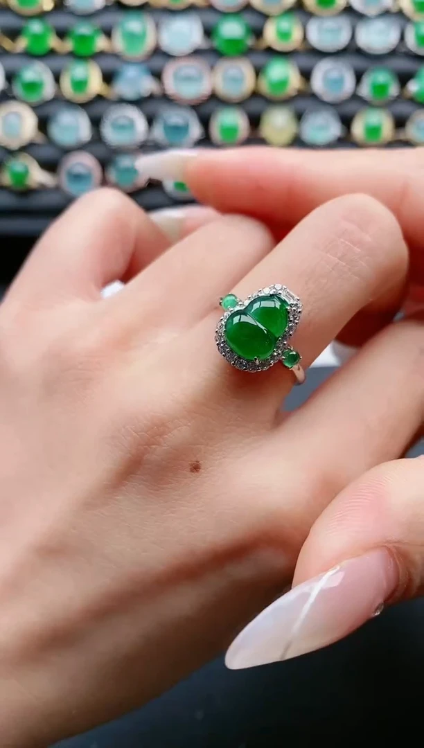 【闪购商品】翡翠戒指银S925镶嵌111111111