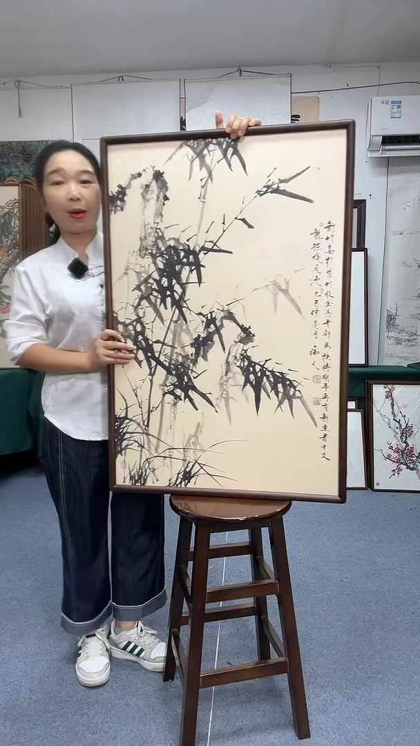 国画62*92实木画框京东包邮手绘
