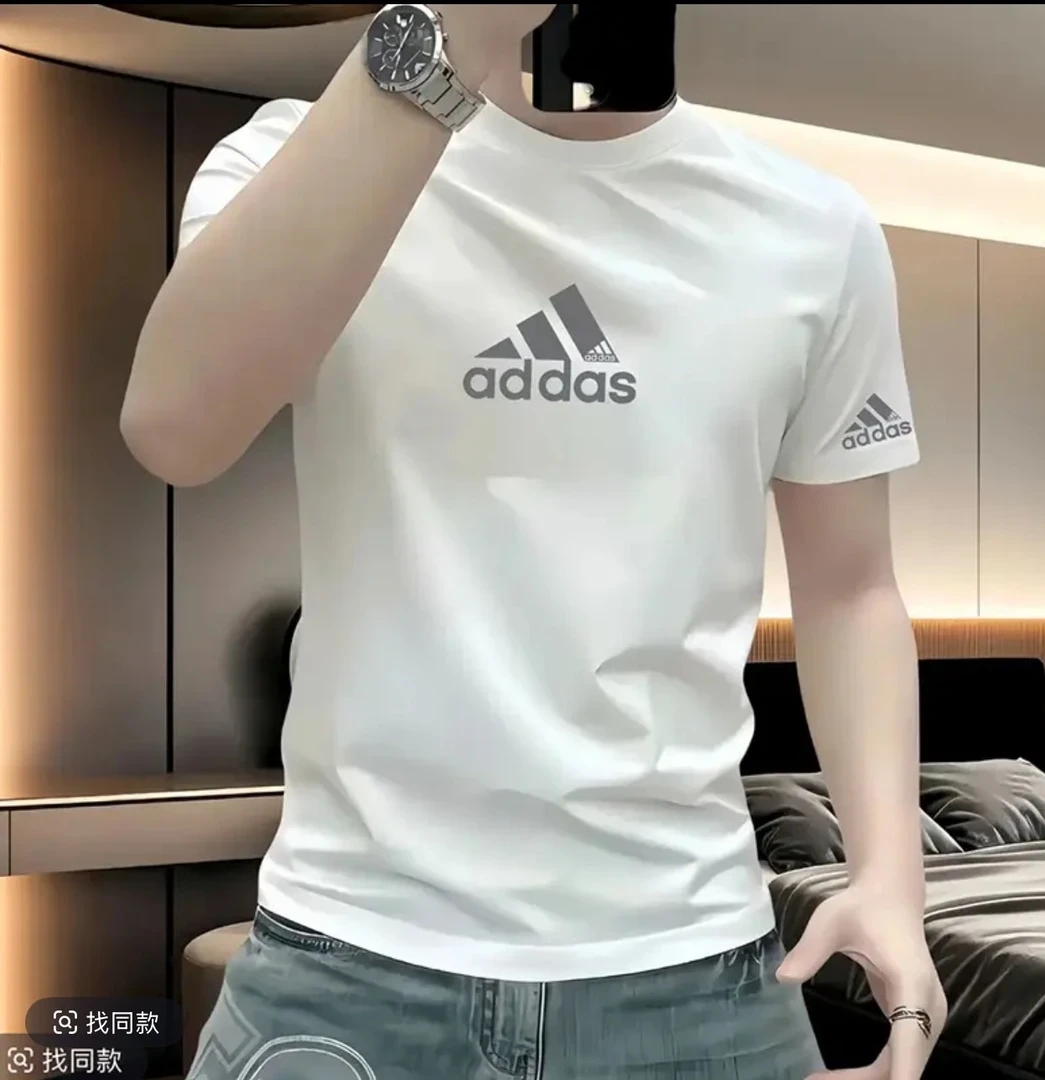 短袖男纯棉印花百搭夏季痞帅休闲套装时尚潮流美式男士T恤上衣男T