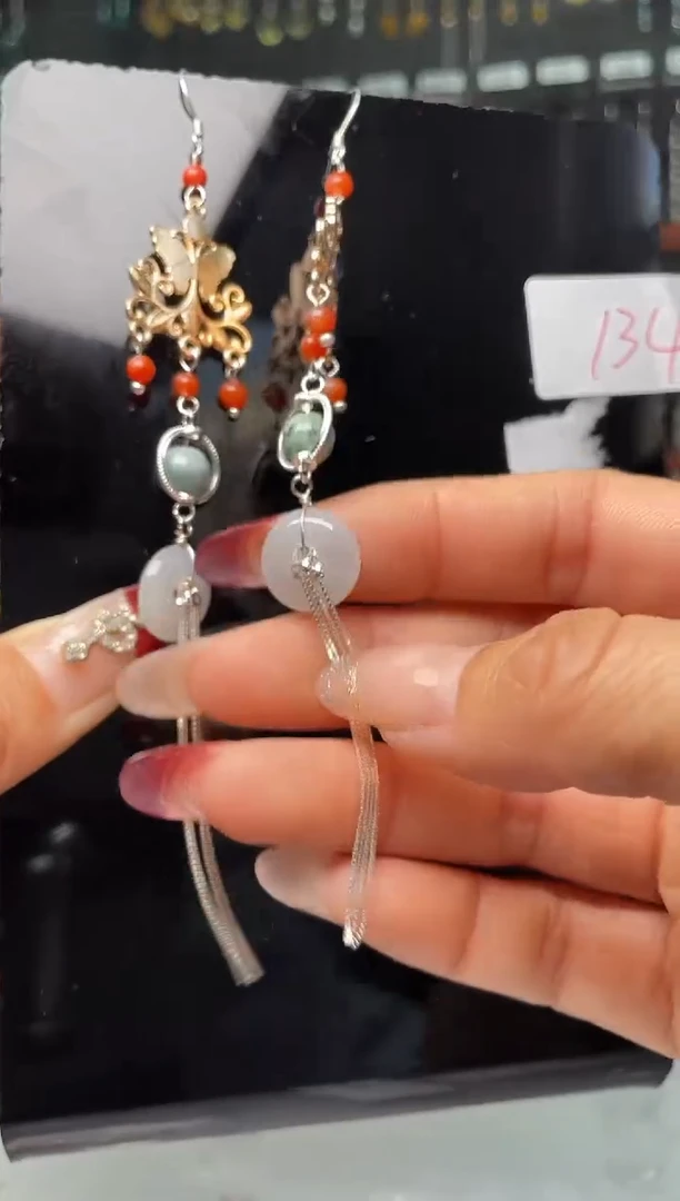 【闪购商品】紫晶耳饰银S925镶嵌喜欢拍