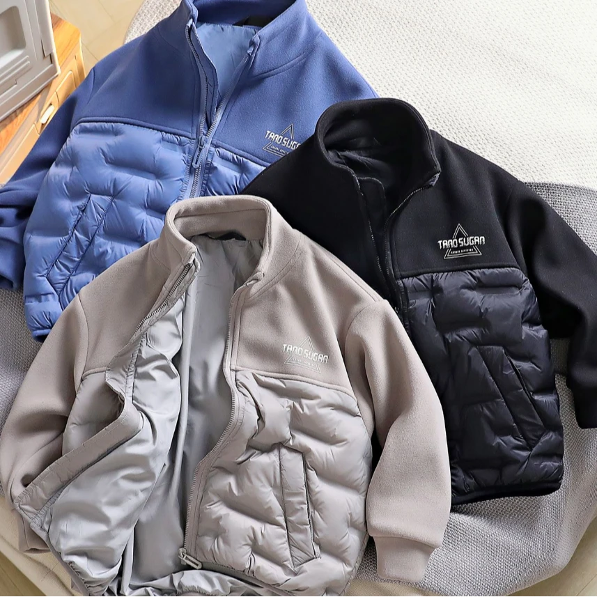 儿童冬季校服神器羽绒新款轻薄内胆休闲拼接羽绒服6516