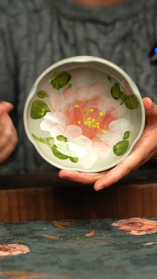 杯釉下彩手工手绘同款陶器