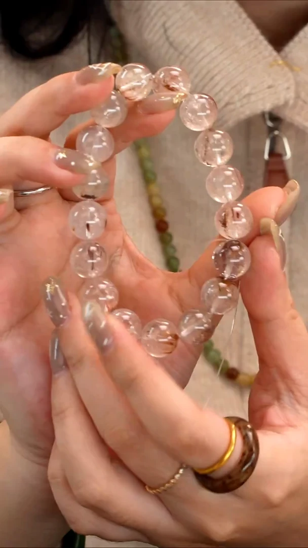 未镶嵌手链水晶348红兔毛手串