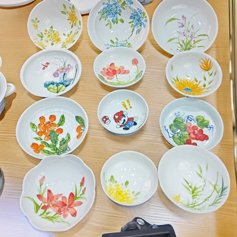 景德镇【瑶边窑】高白泥高温手工手绘组合链接    备注编号