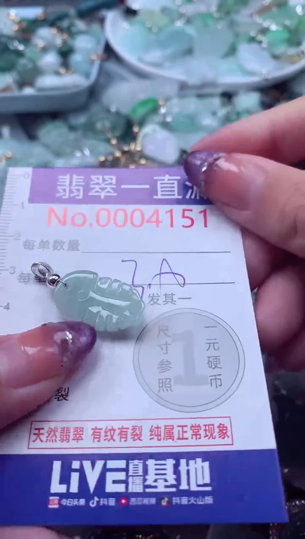 翡翠未镶嵌吊坠(不含链)4151