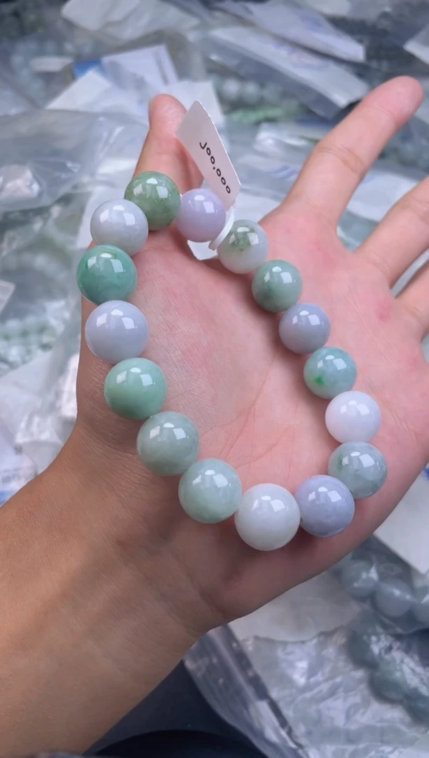 未镶嵌定制翡翠珠串/卡13+