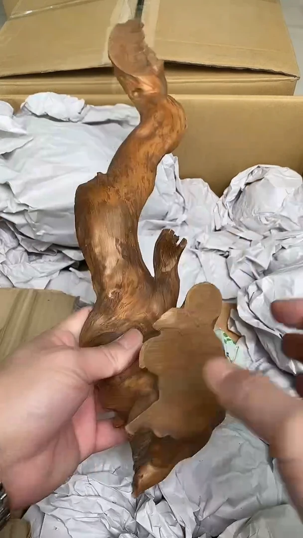 日瓷回流根雕摆件