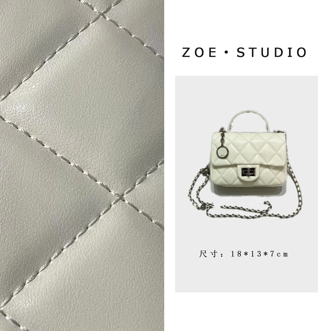 【佐伊甄选】ZT-D7218-海盐白轻奢女士时尚百搭小众单肩挎包拼色