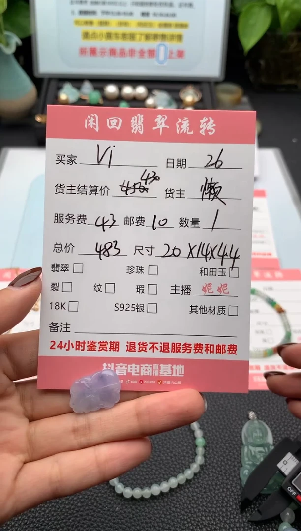 翡翠未镶嵌颈饰吊坠