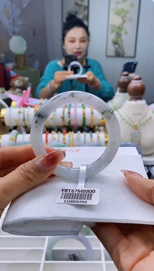 未镶嵌手镯翡翠129号55.6/9.9*9.6圆条