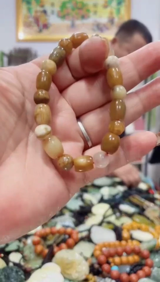 未镶嵌蛇纹石玉手串