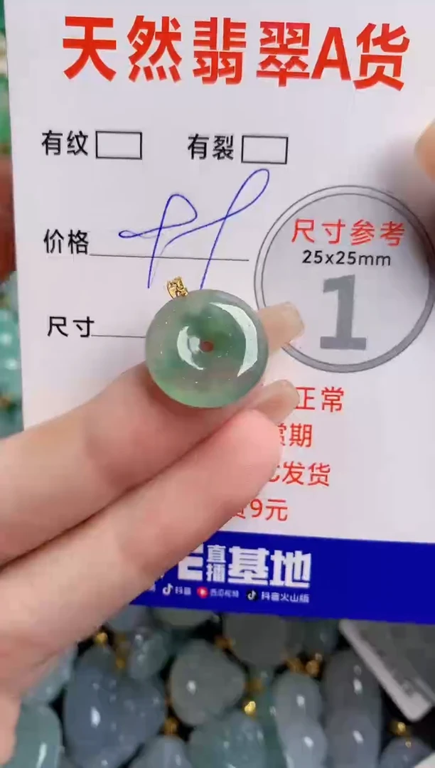 翡翠18K金镶嵌颈饰23000372
