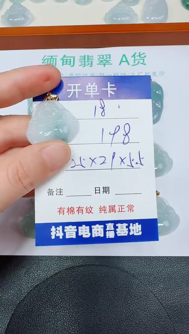 翡翠未镶嵌吊坠(赠链)18