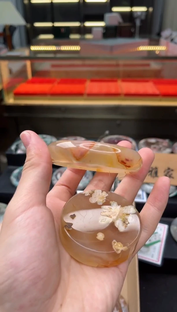 石英质玉手镯未镶嵌59圈口（赠送镯心）3889415