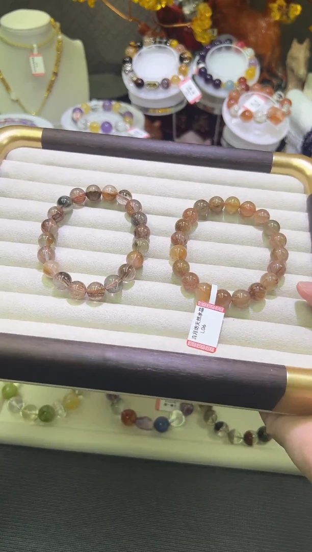未镶嵌手串水晶天然彩发晶手串